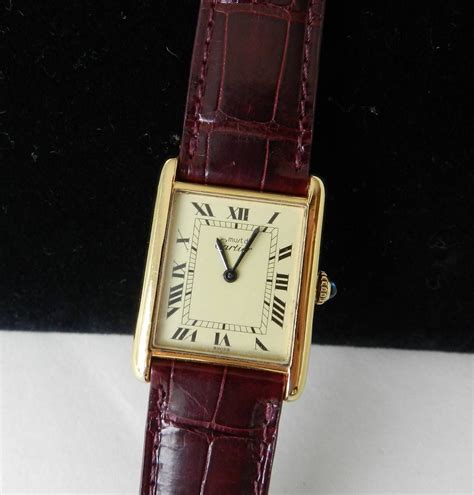 cartier silver watch|silver cartier watch vintage.